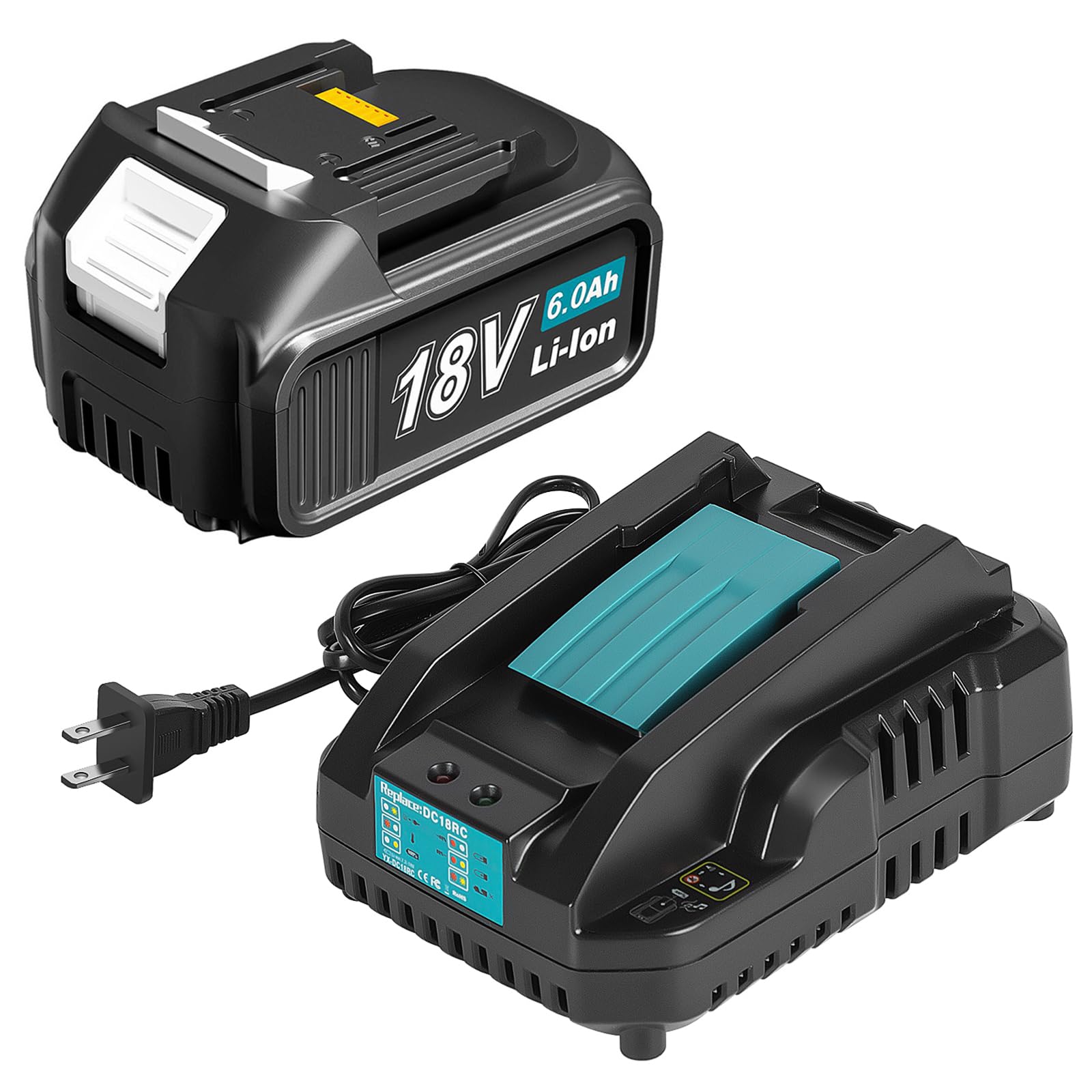 Amazon.co.jp: Gakkiti 互換 マキタ 18v バッテリー マキタ 充電器 2点